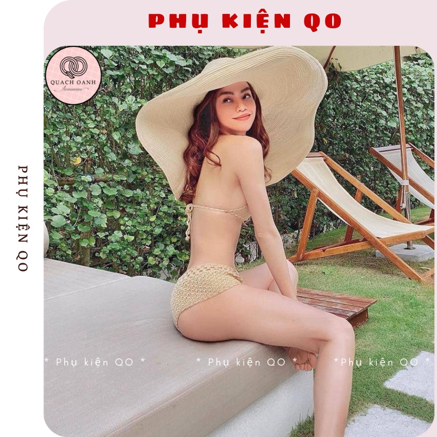 Mũ cói siêu to / mũ cói vành siêu rộng 75Cm M01