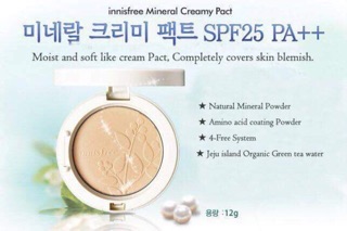 Phấn Phủ Innisfree Mineral Creamy Pact SPF25 PA++
