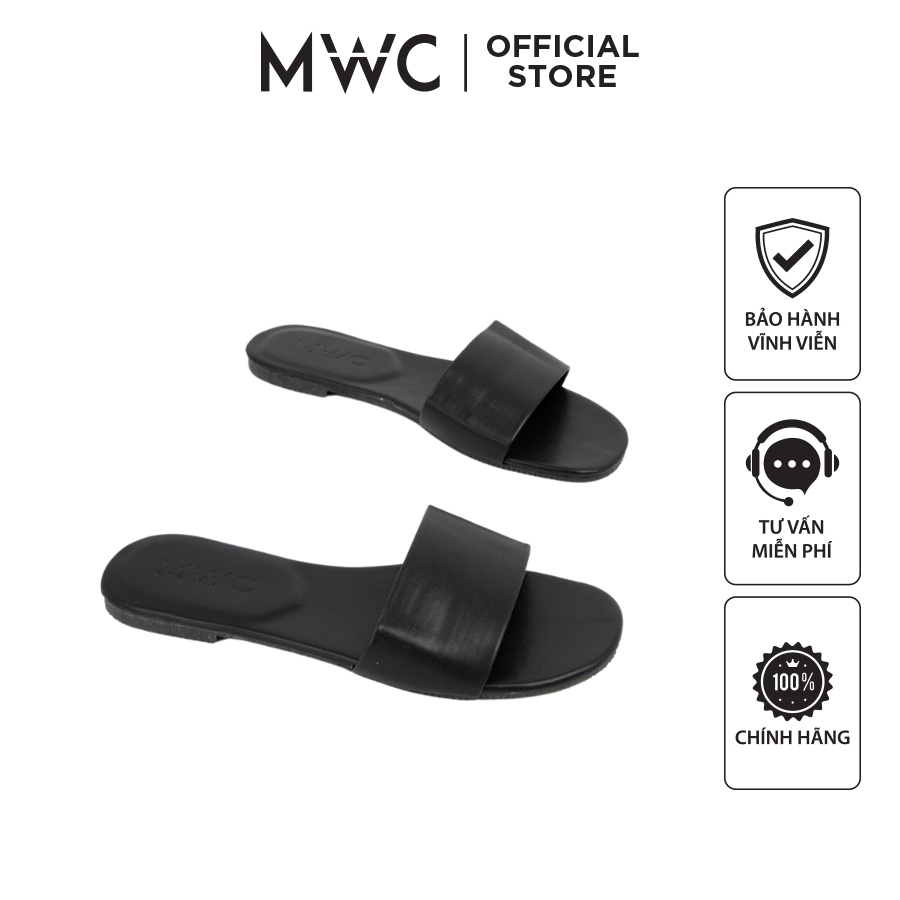 Dép MWC 3494 - Dép Nữ Đế Bệt Quai Ngang Basic Thời Thượng