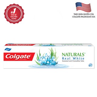 Kem đánh răng cao cấp Colgate Natural Seaweed Salt Pure White tinh chất dầu rong biển và muối thiên nhiên 180g