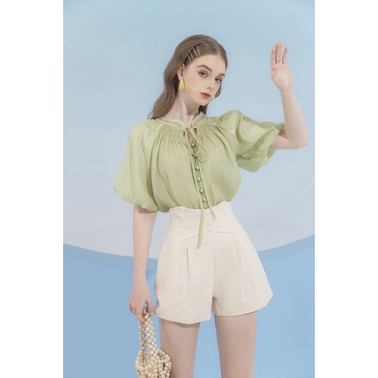 Sơmi ngắn tay thêu cổ - Joy Blouse | BigBuy360 - bigbuy360.vn