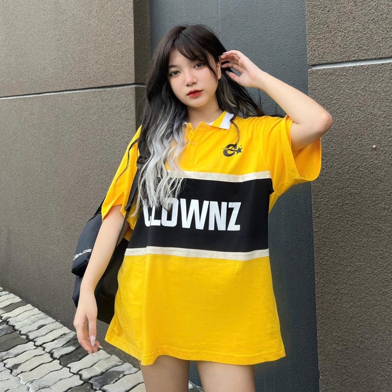 Áo thun polo nam nữ tay lỡ local brand Clownz Polo Colors Block unisex form rộng, cổ bẻ