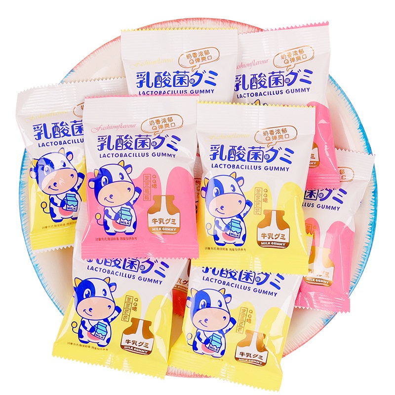 [ Lợi Khuẩn ] Combo 300g kẹo dẻo bò Lactobacillus QQ Gummy/ kẹo sữa chua vi khuẩn axit lactic qq tốt cho tiêu hóa