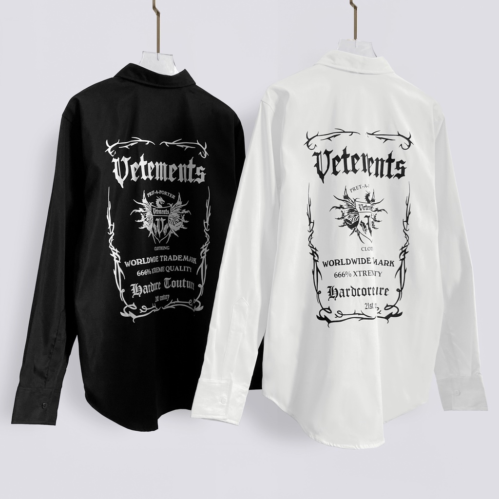 Áo Sơ Mi Dài Tay Ve.te.ments Hàng VNXK, Chất Vải Cao Cấp.