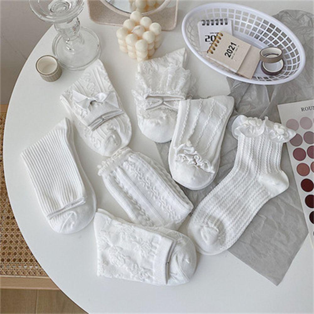 Tất Trắng Phối Ren Phong Cách Lolita Xinh Xắn Kat1