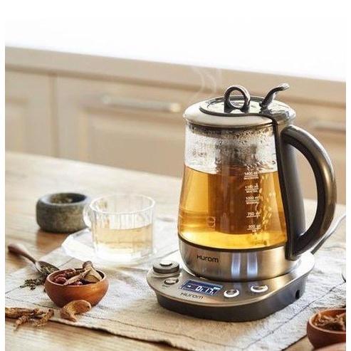 Ấm pha trà chưng yến HUROM Tea Master TM-P02FSS, ấm siêu tốc hurom tea