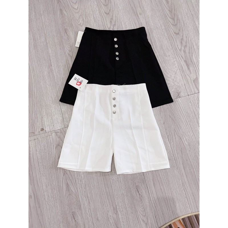 quần sooc cạp cao lưng cao 4 cúc ống suông DH