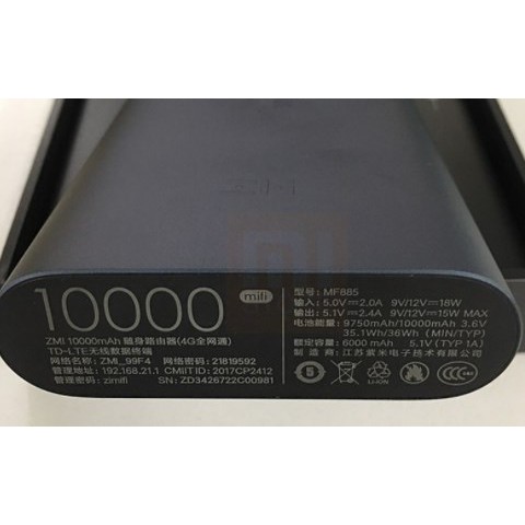 ZMI MF885 phát wifi từ sim 3G/4G kiêm sạc dự phòng 10000mAh | BigBuy360 - bigbuy360.vn