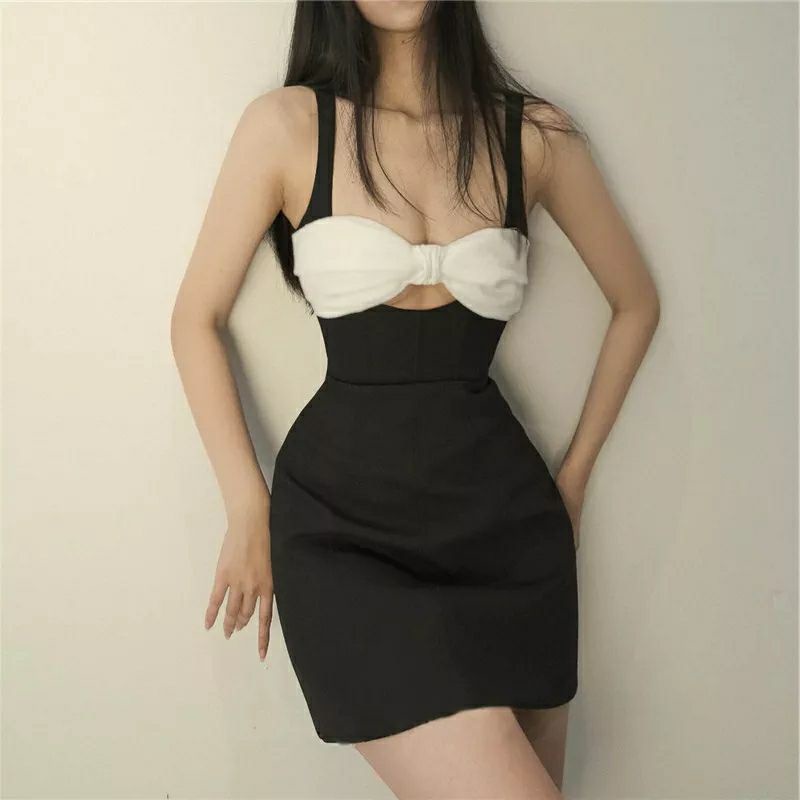 Đầm body đầm xinh xắn điểm nhấn nơ trắng dịu dàng nữ tính Đ68 (giá sỉ) Lissa