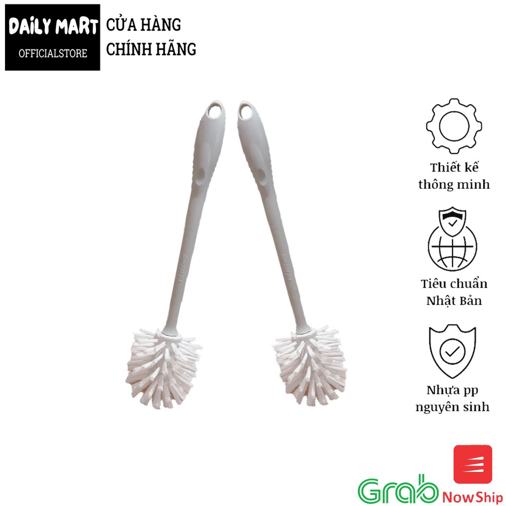 Chổi Cọ Toilet Đầu Tròn, Cọ Vệ Sinh Bồn Cầu Cán Tay Cầm Dài B.BC3 BIOPLAS