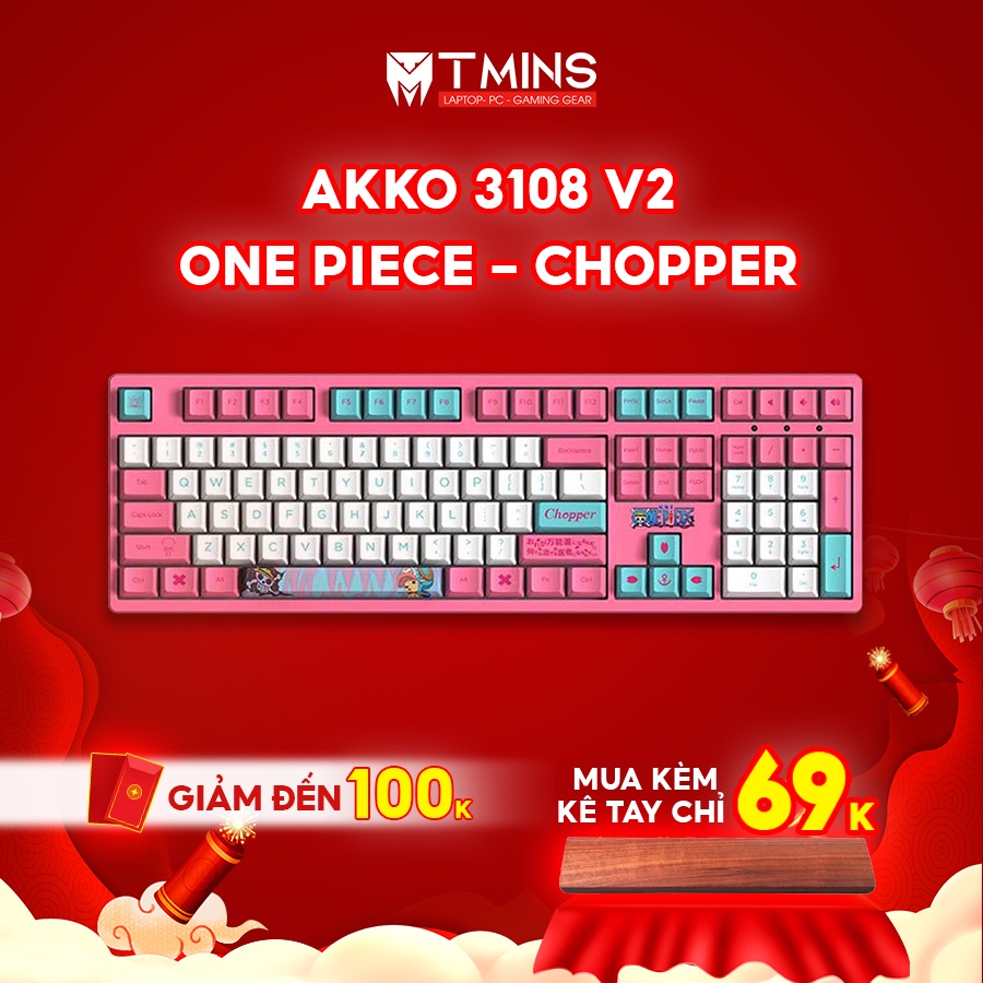 [Mã ELHAMS5 giảm 6% đơn 300K] Bàn phím cơ AKKO 3108 v2 One Piece - Chopper (Hàng chính hãng) - Bảo hành 12 tháng