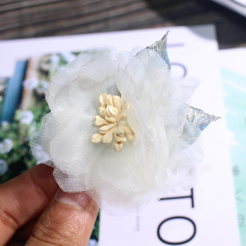 Cài áo thời trang hoa voan thanh lịch GC93