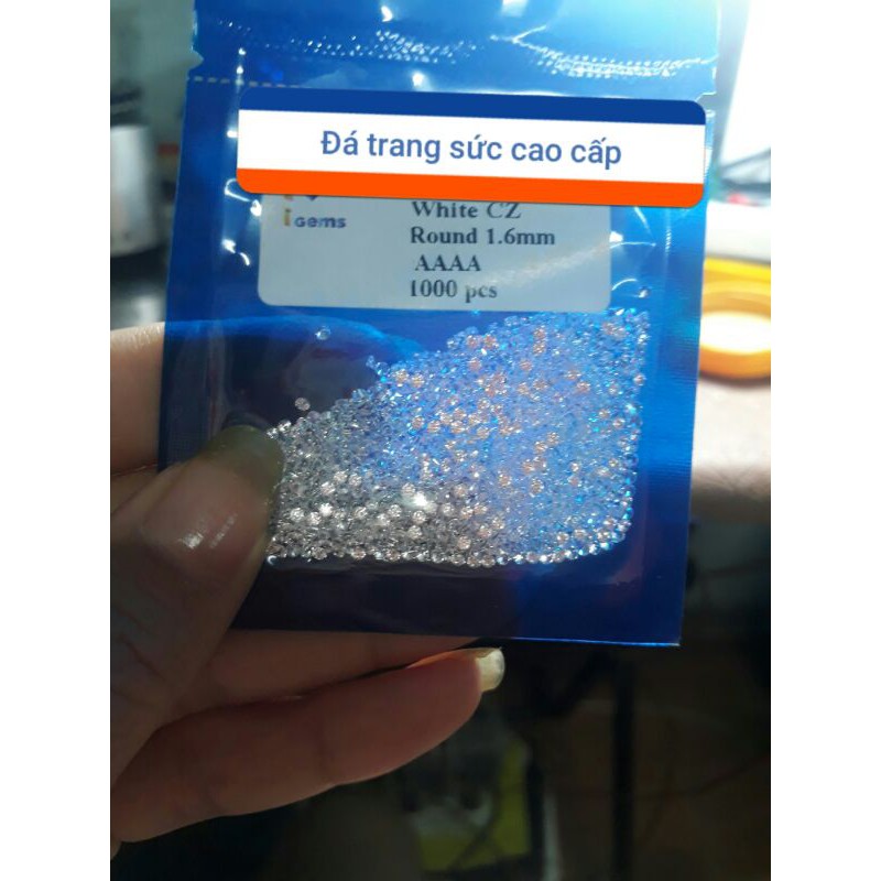 Combo 100 viên 1.6mm đá trang sức cao cấp sáng lung ling