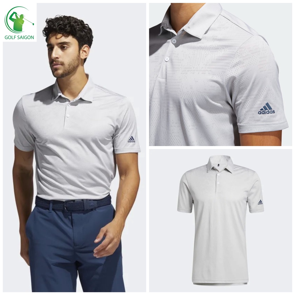 Áo Golf Nam Tay Ngắn Adidas Polo Rằn Ri (Size S,M,L,XL)