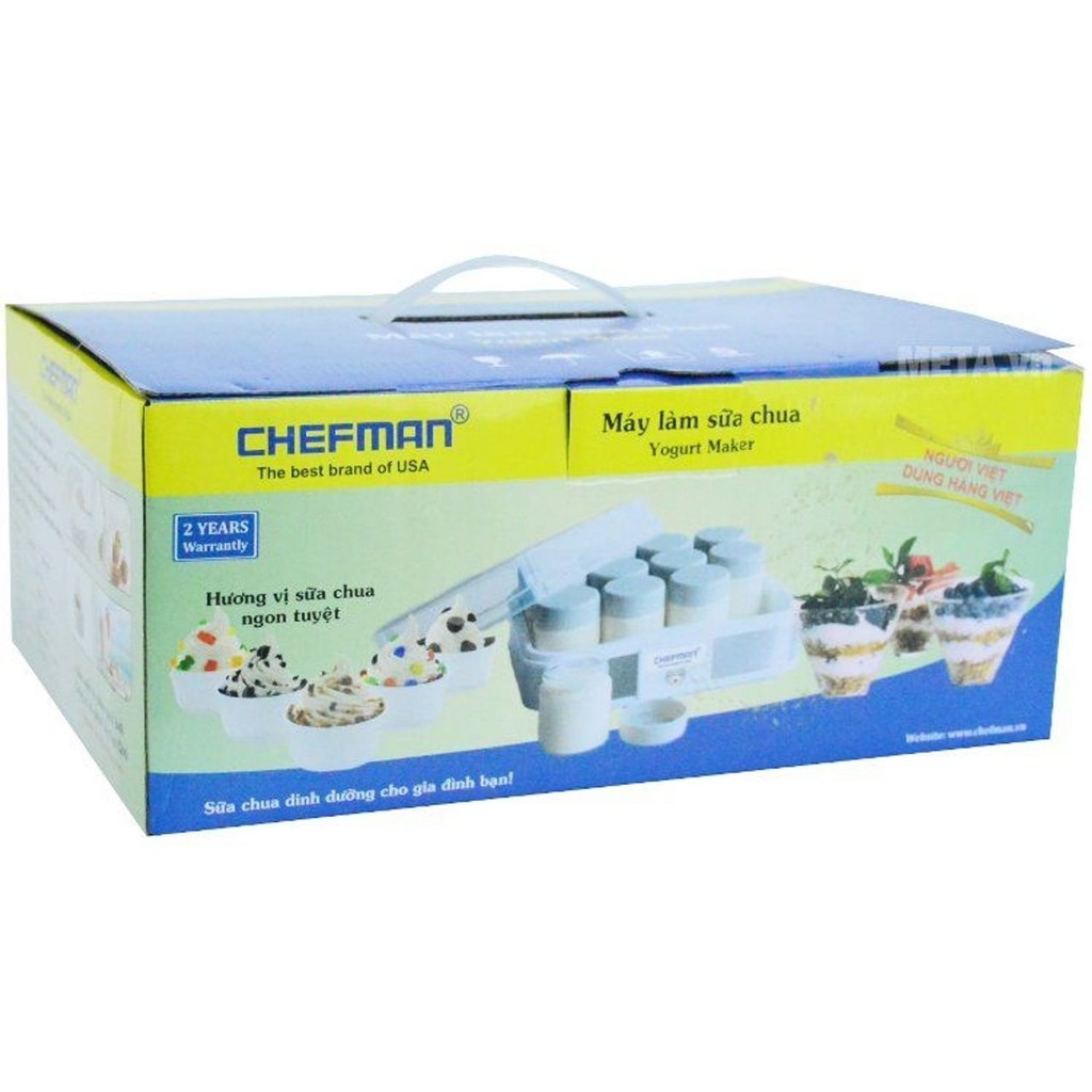 Máy Làm Sữa Chua Hộp Thủy Tinh Chefman CM-311T