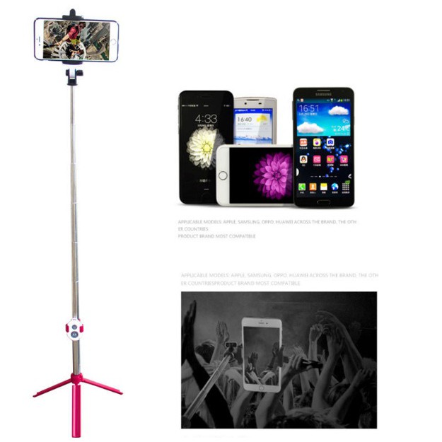 Gậy tự sướng Tripod Selfie Stick ba chân Bluetooth đa năng SELFIE TRIPOD DL TECH