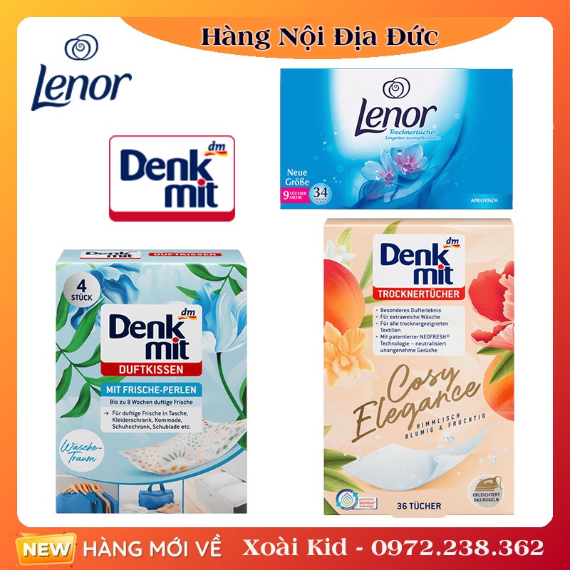 [Hàng nội địa Đức] Giấy thơm quần áo Denkmit Cosy Elegance chống ẩm mốc, quần áo thơm tho của Đức