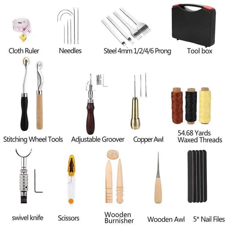 Set dụng cụ làm đồ da thủ công chuyên dùng tiện lợi