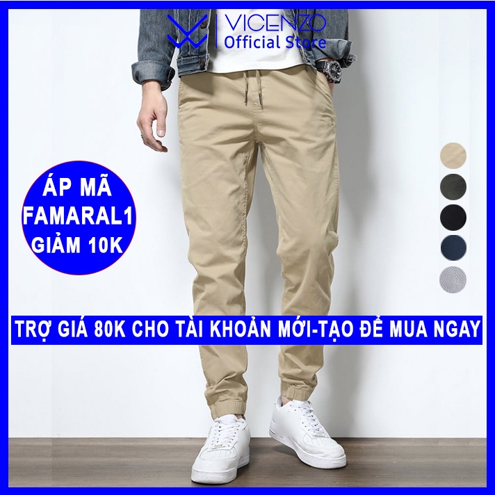 Quần kaki Nam jogger Cao cấp - Vải Kaki Hàn form bo gấu trẻ trung - QJKN01