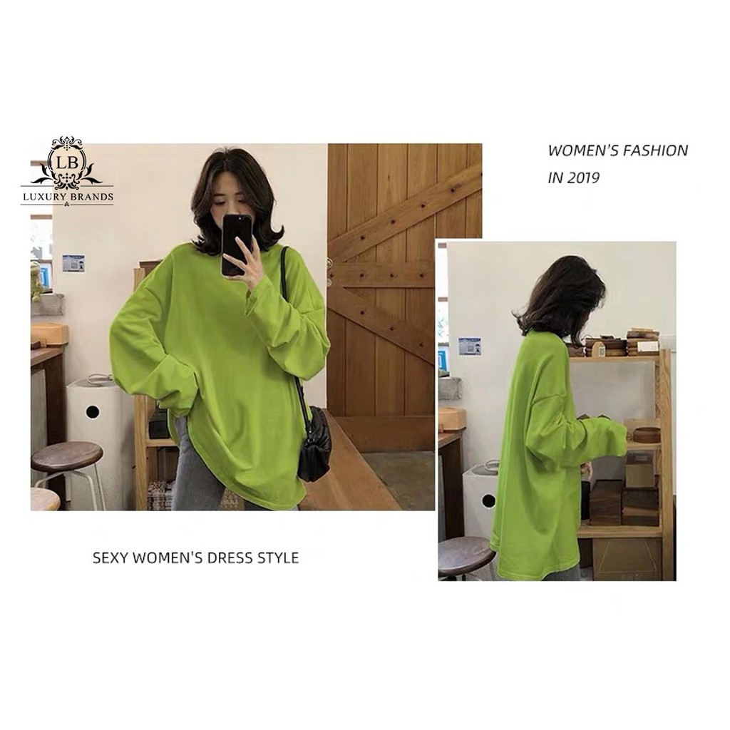 [CÓ SẴN] Áo thun phông dài tay xanh quả bơ trơn basic cơ bản ulzzang Hàn Quốc thời trang cao cấp l1 | BigBuy360 - bigbuy360.vn
