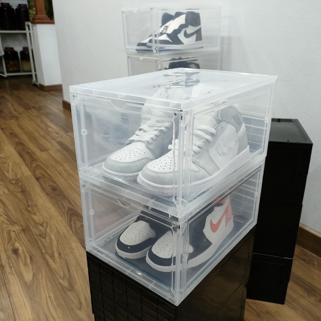 Hộp Đựng Giày 6 Hộp Để Giày Jordan- Balenciaga Nhựa Nguyên Sinh Lắp Ráp Dễ Dàng- Hàng Loại IMÀU SỨC
