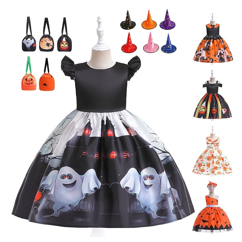 Đầm Hóa Trang Halloween Nhân Vật AKKU Xinh Xắn Cho Bé Gái