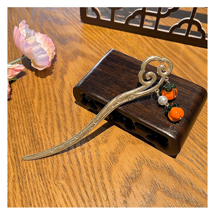 Trâm Cài Tóc Bằng Kim Loại Đính Tua Rua Phong Cách Cổ Điển Cho Nữ