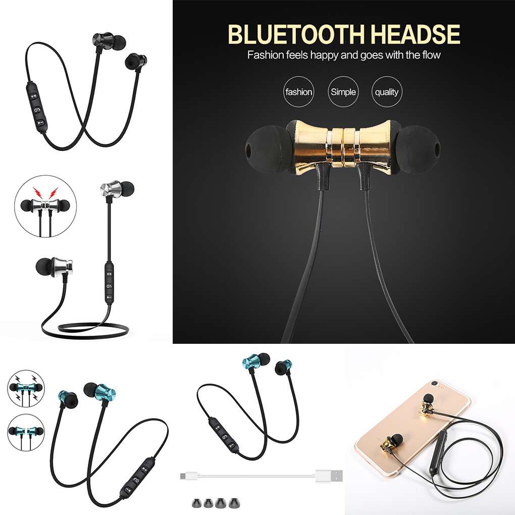 Tai Nghe Nhét Tai Xt11 Kết Nối Bluetooth 4.2 Có Nam Châm Chống Ồn Thiết Kế Thể Thao