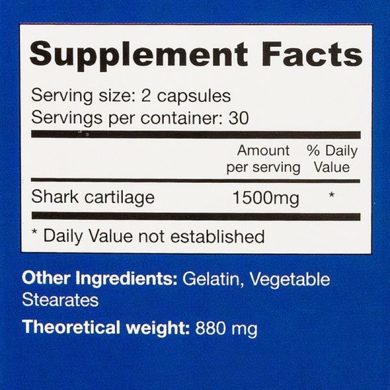 Viên Uống Bổ Xương Khớp Shark Cartilage Nature Care 60 Viên