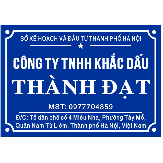 Biển Công ty in trên Mika