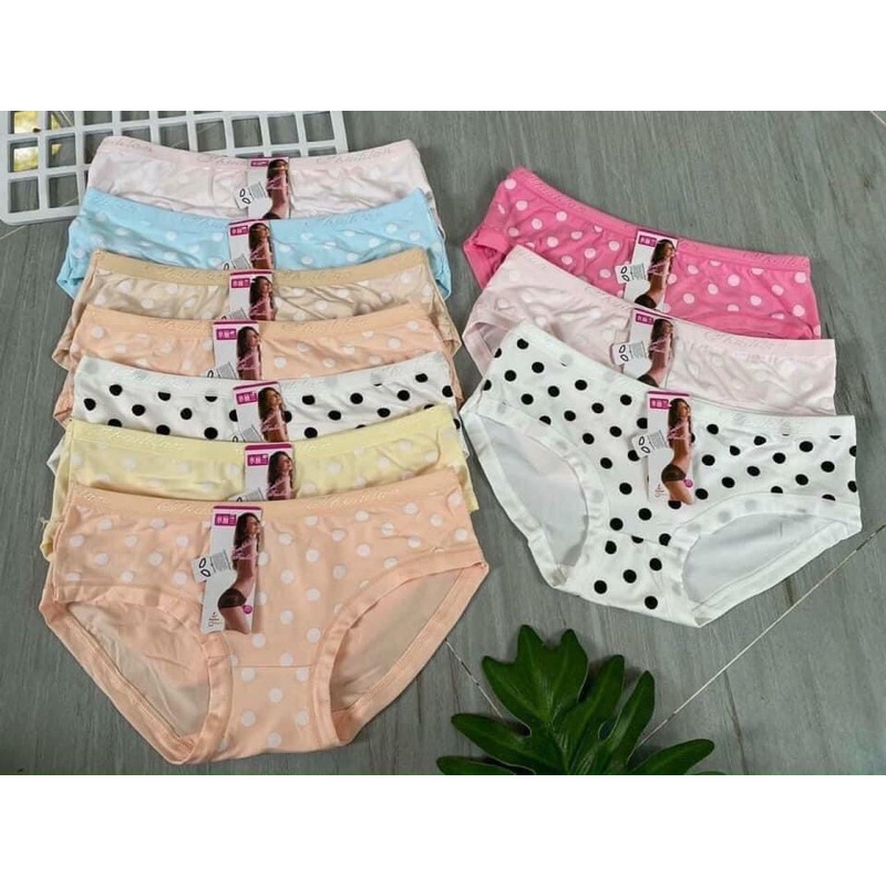 Set 05 Quần lót ,quần chíp cotton chấm bi