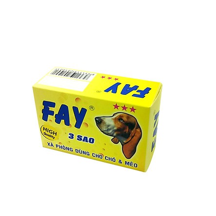 Bánh Xà bông tắm chó mèo FAY 3 sao cục 100gr sạch ve bọ chét, thơm lâu hơn