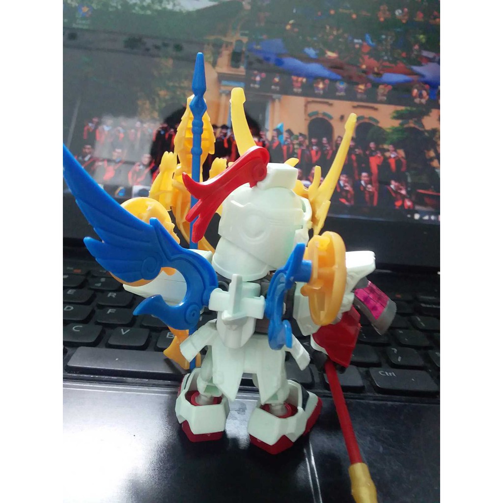 Gundam A004 Triệu Vân - Đồ chơi lắp ráp sd Gundam Tam Quốc New4all tặng kèm 01 xe ô tô mini bánh đà