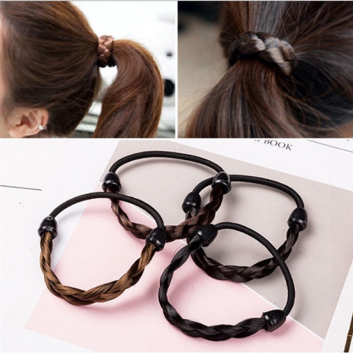📛 RẺ VÔ ĐỊCH 📛 Dây buộc tóc giả , tóc tết nhiều màu thanh lịch dành cho nữ