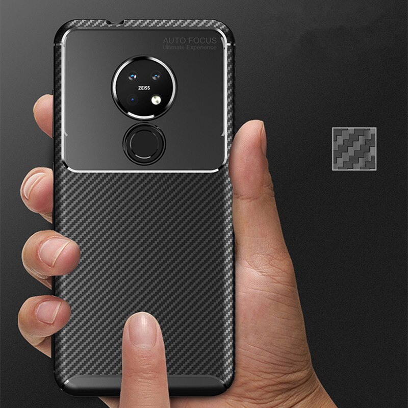 Ốp lưng TPU sợi carbon chống sốc phong cách sang trọng cho Nokia 7.2 6.2