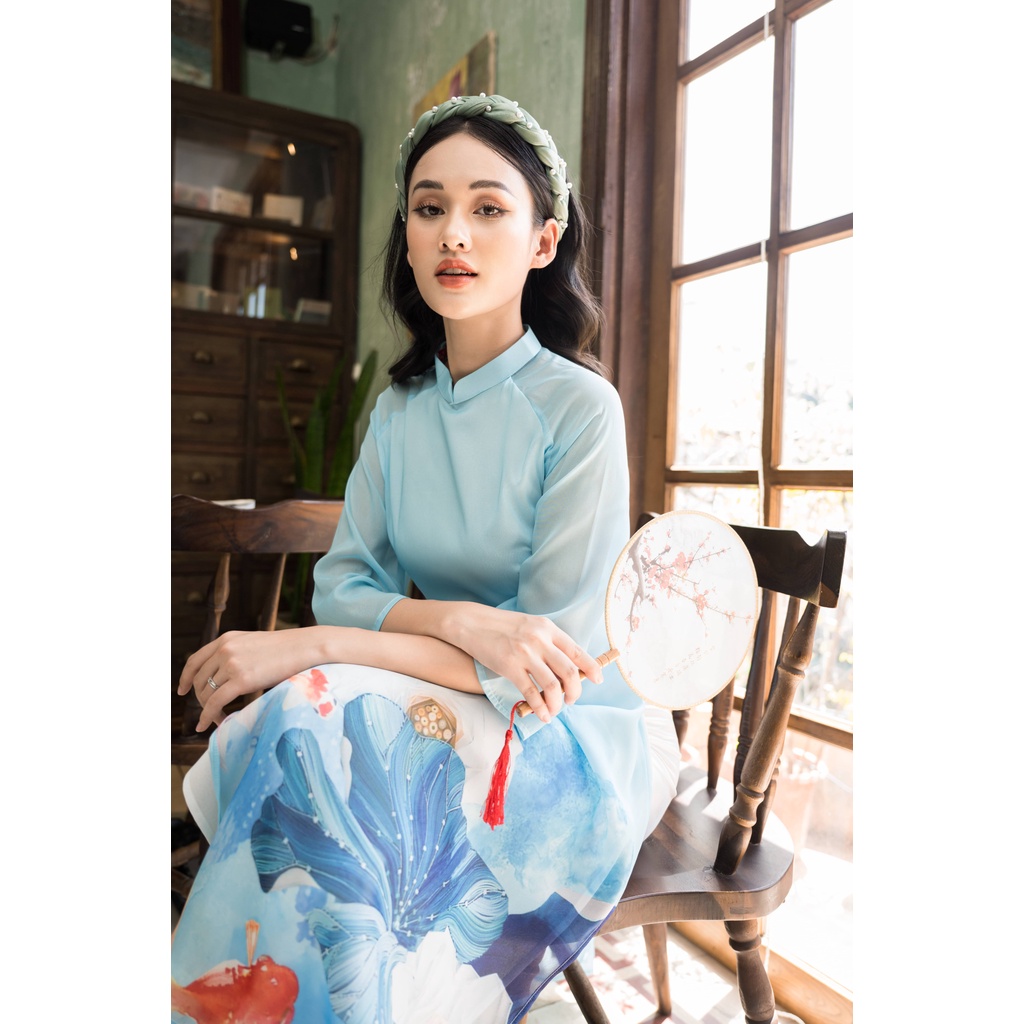 Áo dài nữ đẹp 🎀FREESHIP🎀 Áo dài voan thêu hoa sang trọng [ao dai nhung]