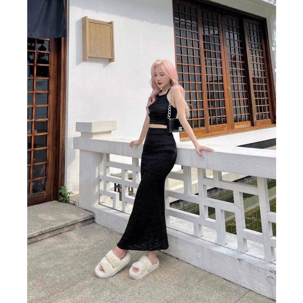 SET ÁO YẾM KÈM CHÂN VÁY BÚT CHÌ SE101