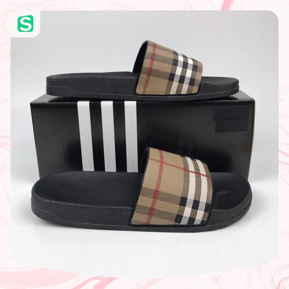 Hàng Loại 1 -  Dép Nam L..V đế đúc kẻ karo ,dép lê quai ngang nam họa tiết caro có 2 màu cho anh em