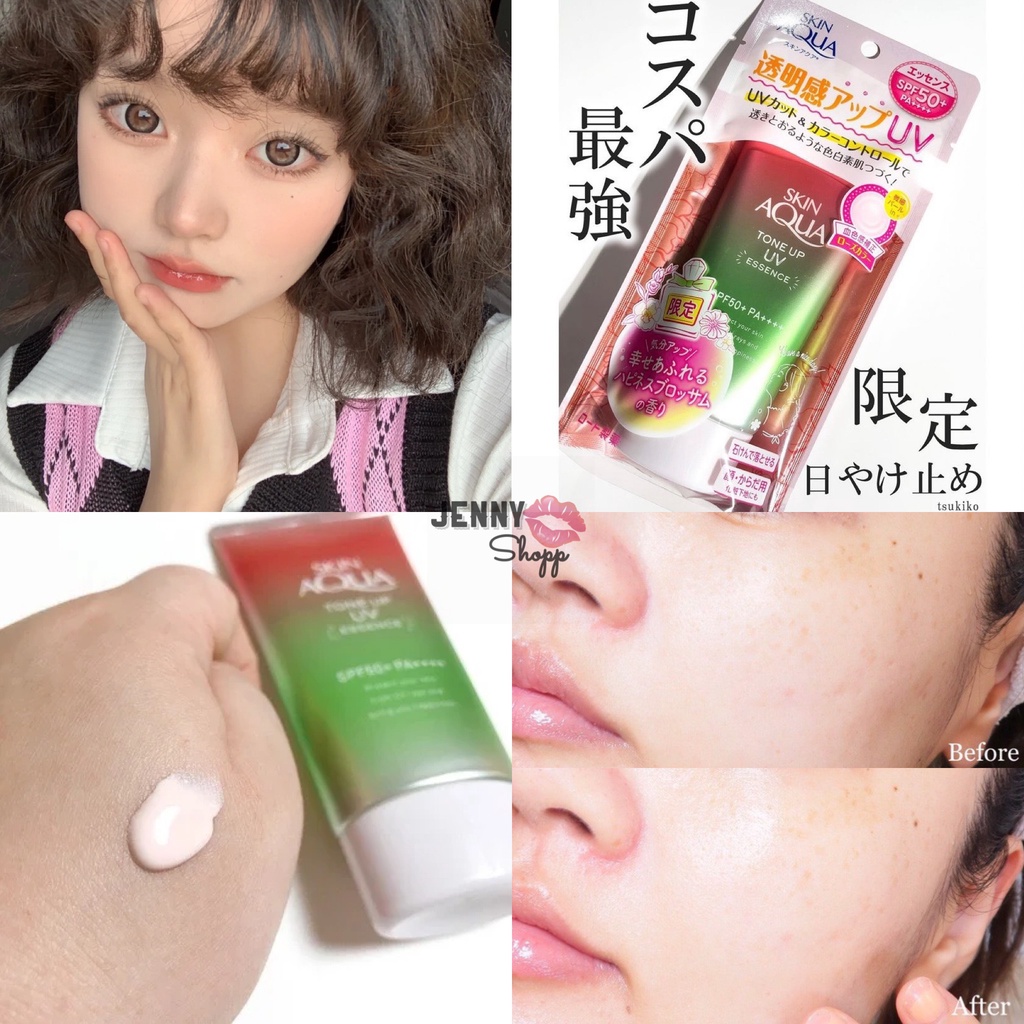 Dòng Kem Chống Nắng Rohto Skin Aqua Tone Up Essence SPF50 PA+++