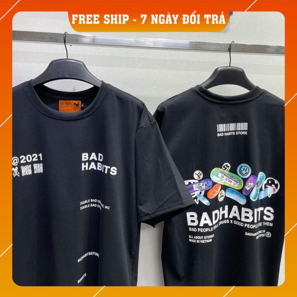 Áo thun BAD HAPPY PILLS nam nữ Kun shop full tag