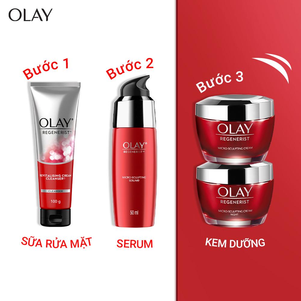 Combo 4 OLAY Collagen: Kem Dưỡng Da 50G, Kem Mắt 15ML, Serum 30 ML Và Nước Tinh Chất Vi Dưỡng Essence 150ML