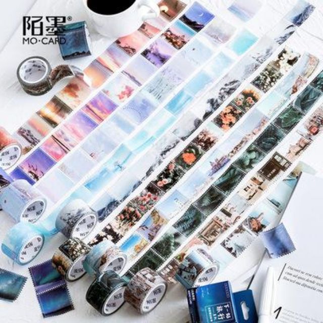 Washi tape tem nhiều hình WT01WB