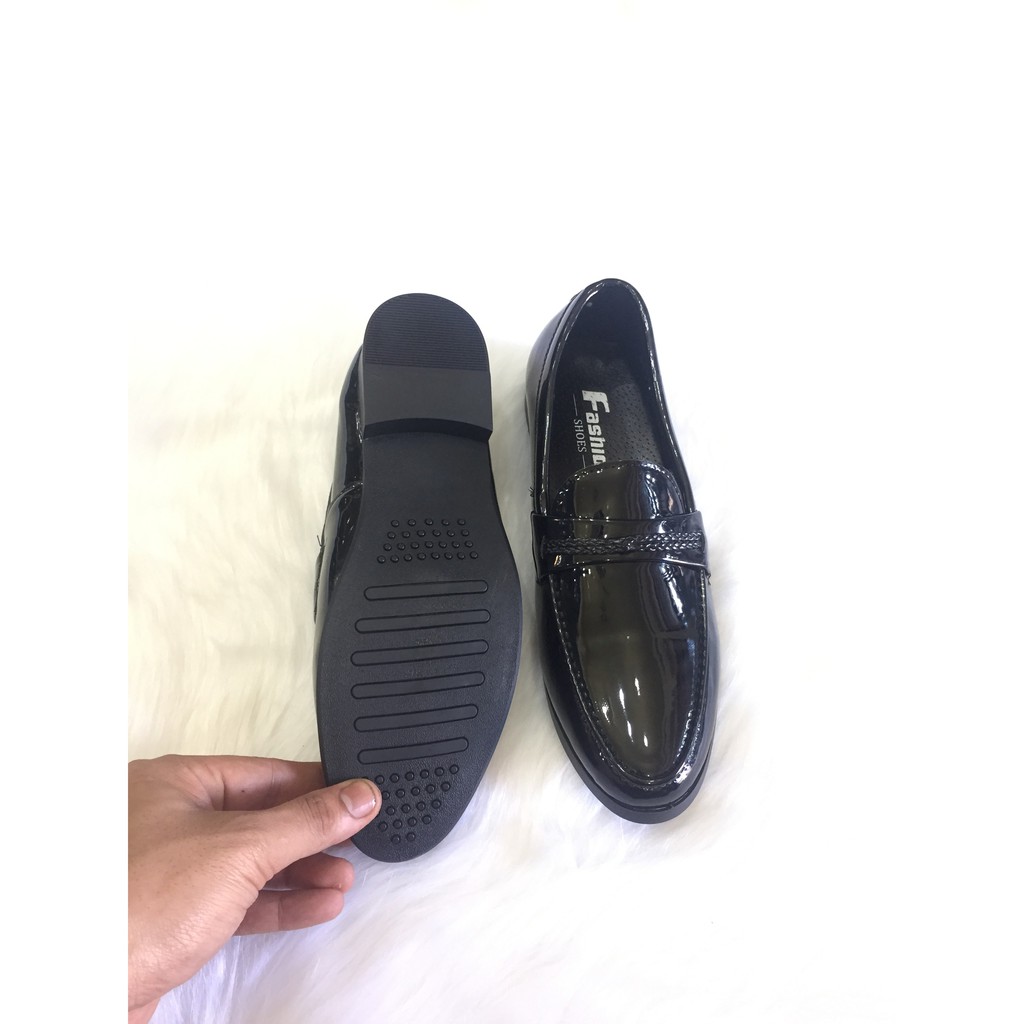 Giầy  tây giày lười nam hàn quốc đai dệp bóng | BigBuy360 - bigbuy360.vn