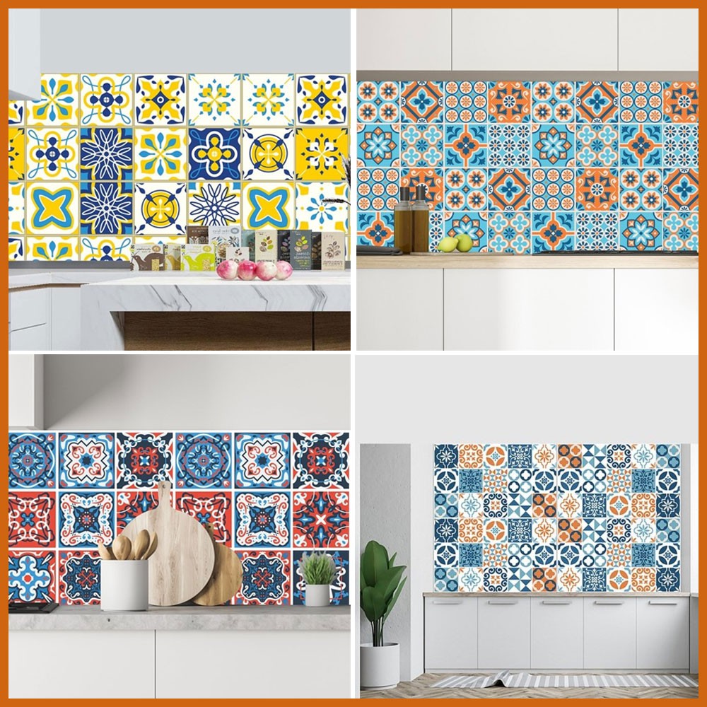 Giấy decal dán tường gạch bông Hồ Chí Minh - Decal gạch bông đa dạng mẫu mã - Mua càng nhiều giá càn