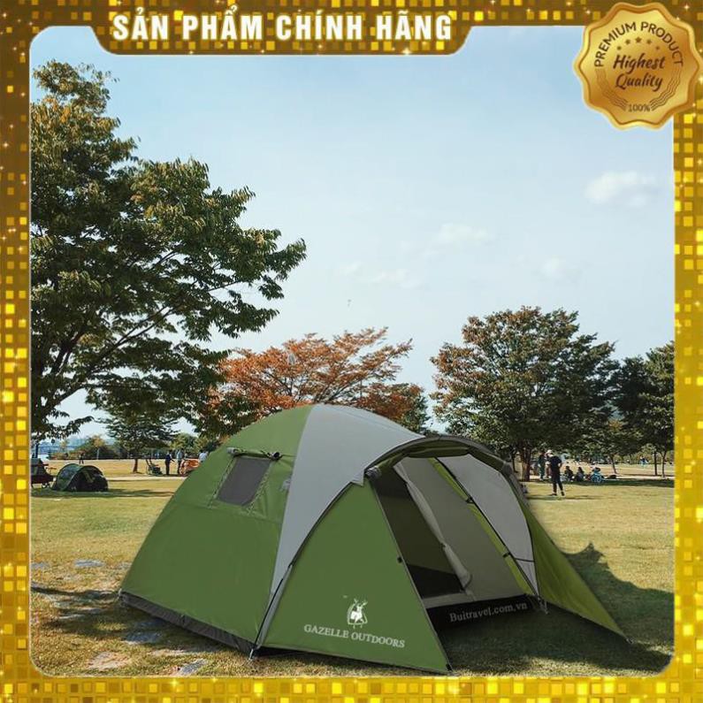 Lều phượt chống mưa UV 2 lớp có mái hiên 3-4 người Gazelle Outdoors GL1313