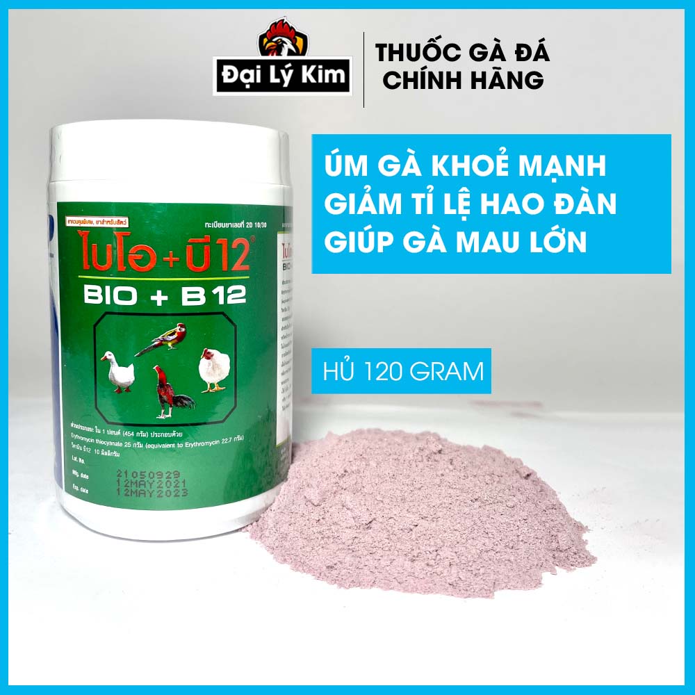 Sản phẩm úm gà con Bio B12, 1 hủ 120 gram, nhập khẩu chính hãng Thái Lan