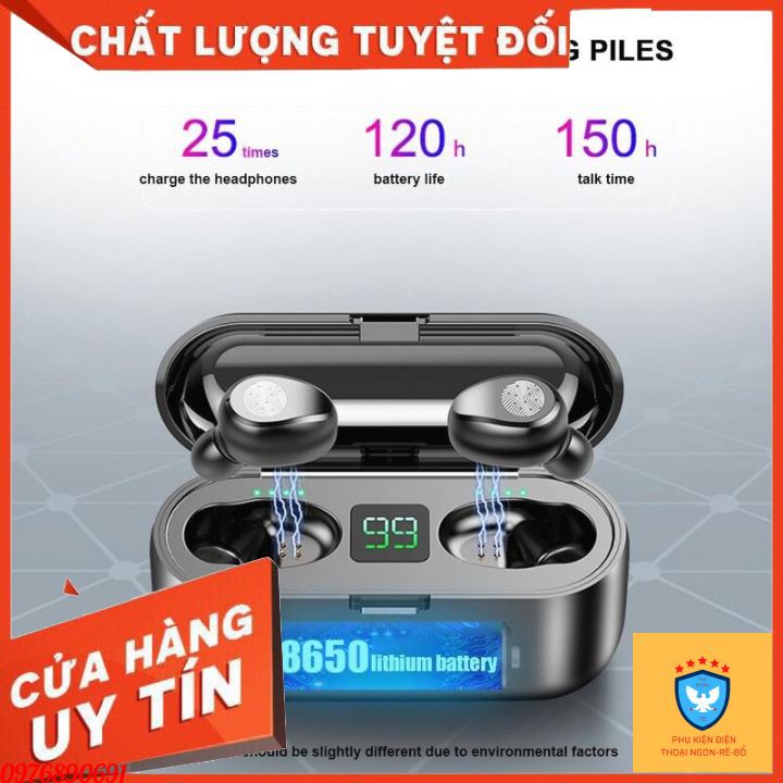 Tai Nghe Bluetooth True WireLess AMOI F9 Chống Nước ,Đốc Sạc ,HÀNG TỐT ,Bản Quốc Tế _Bluetooth 5.0