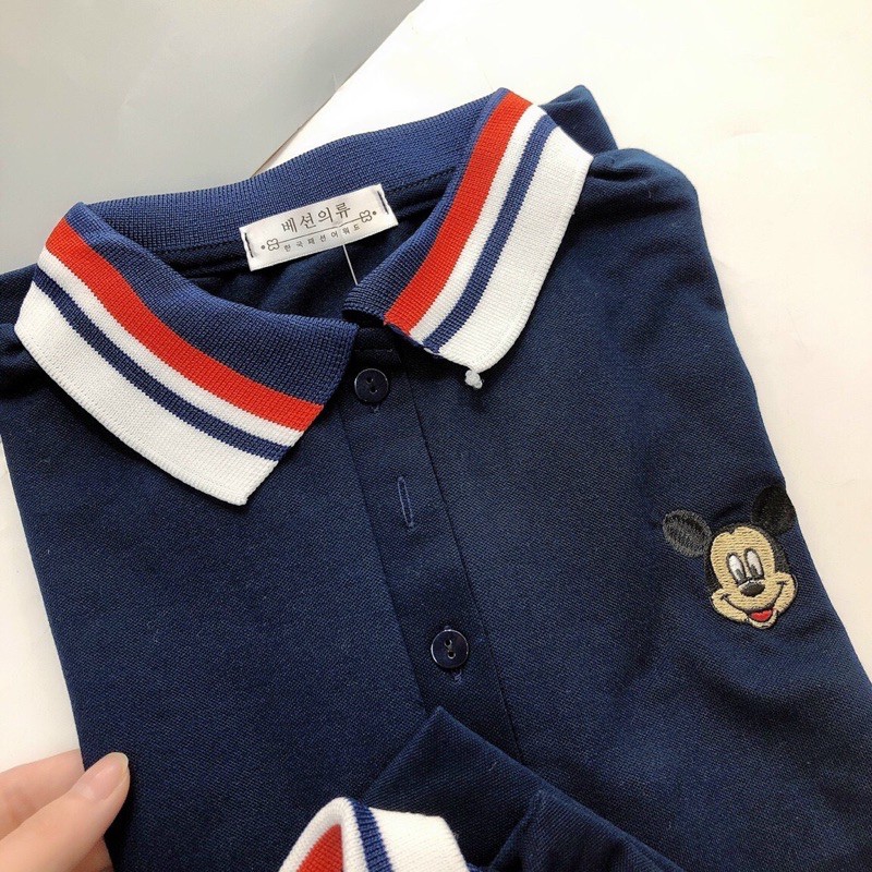 ⚡️BÁN SỈ⚡️Váy polo xanh than thêu hình mickey