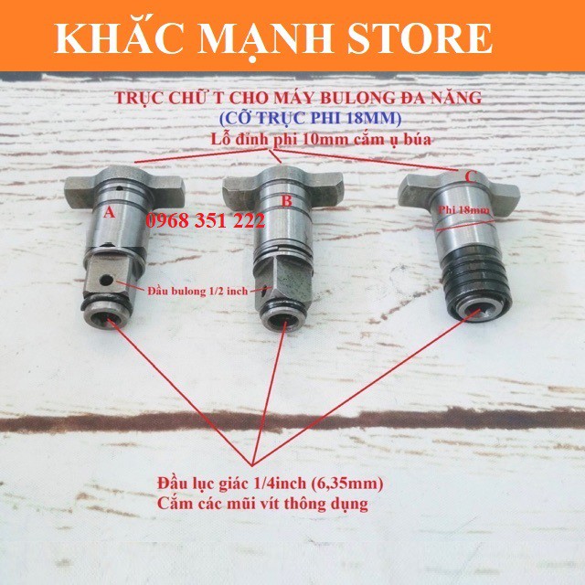 Đầu chữ T thay thế cho máy siết bulong makita