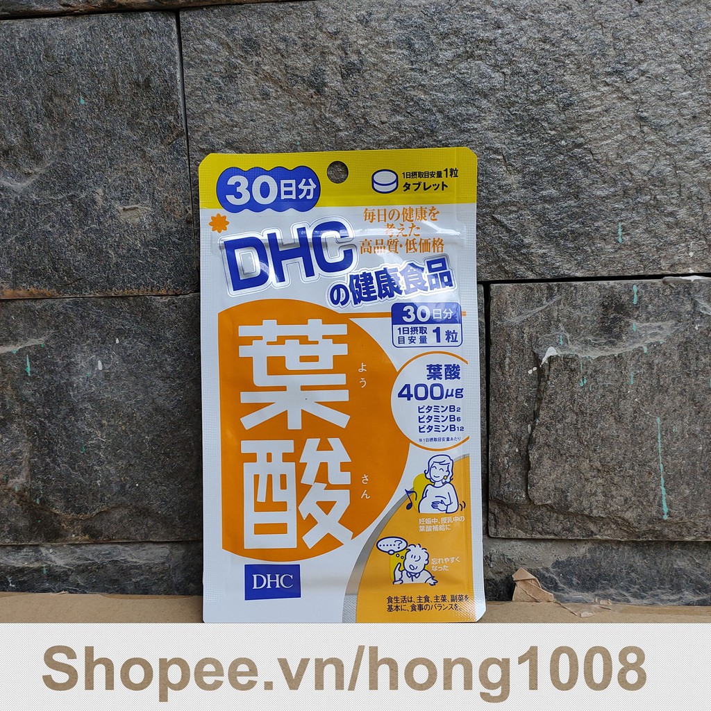 Viên uống DHC Axit Folic tốt cho mẹ bầu gói 30 viên 30 ngày dùng